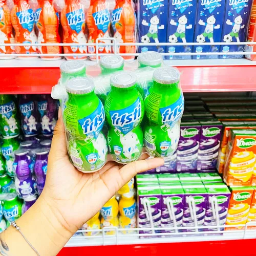 Sữa Chua Uống FRISTI Hương Táo Lốc 6 Chai (80ml/Chai) - Màu Xanh Lá