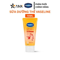 Sữa Dưỡng Thể Vaseline Healthy Bright Spf 50+ Daily Protection Brightening Serum Mini 70ml (Hàng Nhập Khẩu Có Tem Phụ)