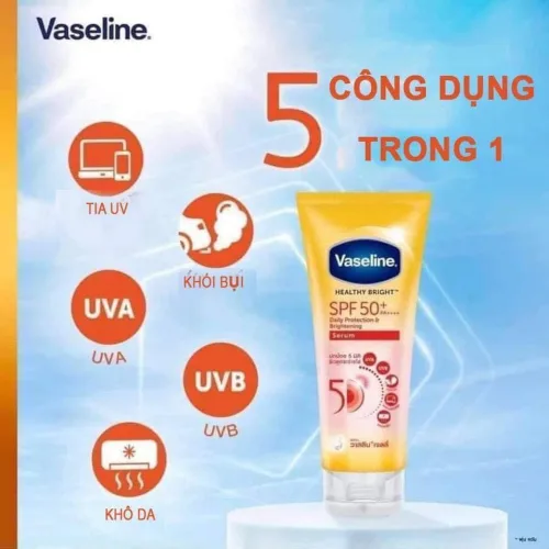 Sữa Dưỡng Thể Vaseline Healthy Bright Spf 50+ Daily Protection Brightening Serum 300ml (Hàng nhập khẩu có tem phụ)