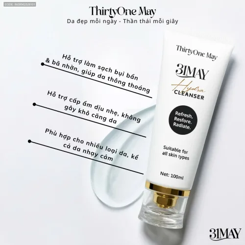 Sữa Rửa Mặt 31may Hydra Cleanser 100ml - Sữa Rửa Mặt Thirty One May Chính Hãng