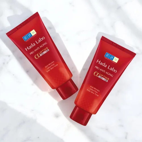 Sữa Rửa Mặt Hada Labo Màu Đỏ Pro Anti Aging Chống Lão Hoá 80g