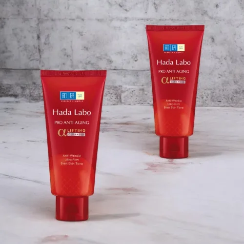Sữa Rửa Mặt Hada Labo Màu Đỏ Pro Anti Aging Chống Lão Hoá 80g
