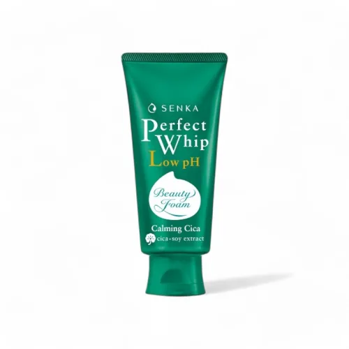 Sữa Rửa Mặt Senka Perfect Whip Chiết Xuất Rau Má Màu Xanh Lá Dịu Nhẹ Cho Da Nhạy Cảm 100g