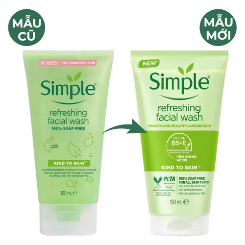 Sữa Rửa Mặt Simple Kind To Skin Refreshing Facial Wash Ge 150ml