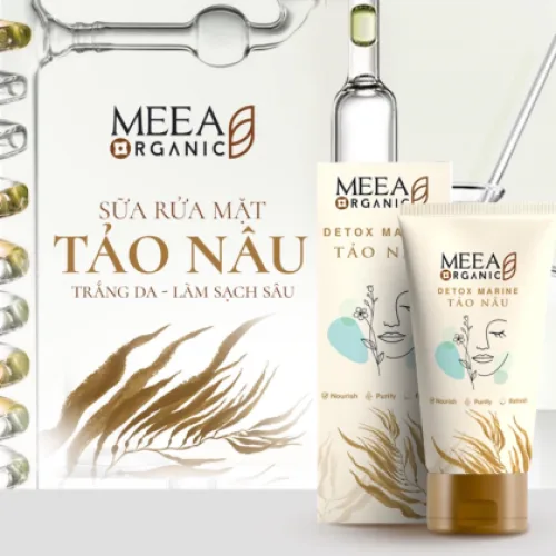 Sữa Rửa Mặt Tảo Nâu Meea Organic Detox Marine chính hãng
