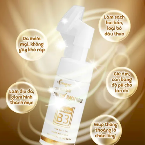 Sữa Rửa Mặt N Collagen Tinh Thể Bạc Bạch Ngọc