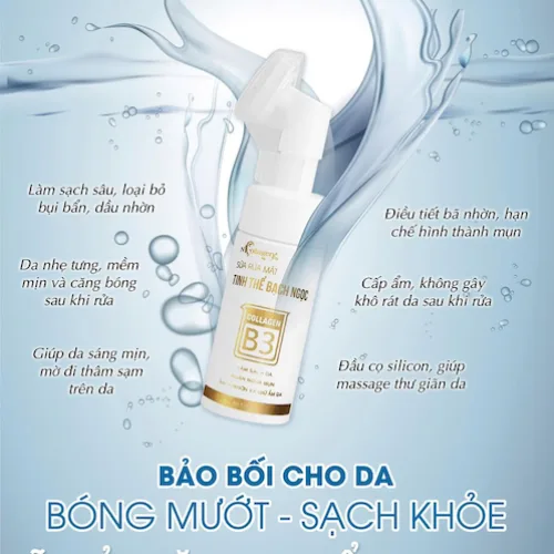 Sữa Rửa Mặt N Collagen Tinh Thể Bạc Bạch Ngọc