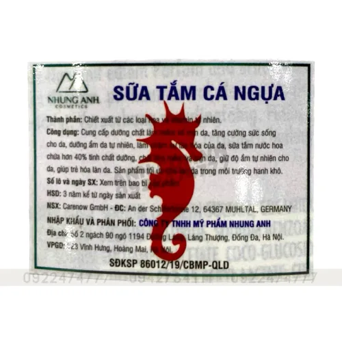 Sữa Tắm Cá Ngựa Algemarin Hương Nước Hoa Chai Vuông 300ml