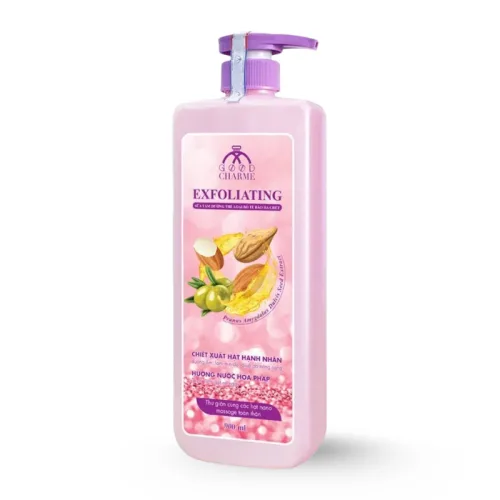 Sữa Tắm Cho Nữ Tẩy Tế Bào Da Chết Charme Exfoliating Hạt Hạnh Nhân Hương Nước Hoa Pháp 900ml