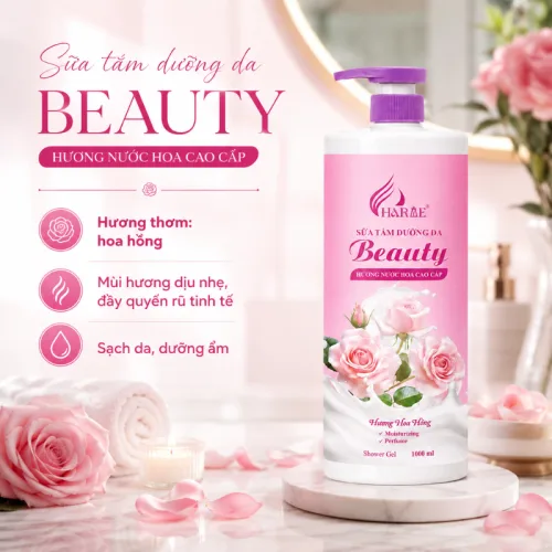 Sữa Tắm Charme Beauty Hương Hoa Hồng 1000ml
