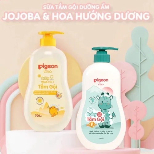 Sữa Tắm Gội Toàn Thân Cho Bé Hương Jojoba Pigeon 700ml