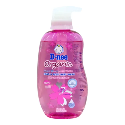 Sữa tắm gội Dnee Organic hồng cho lúc bé quấy, khó tắm lâu