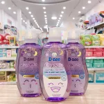 Sữa Tắm Gội Toàn Thân Cho Bé Sơ Sinh Dnee Organic Màu Tím 380ml