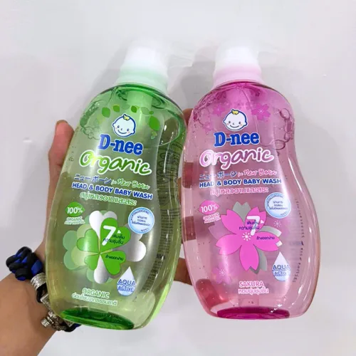 Sữa Tắm Gội Toàn Thân Cho Bé  Dnee Organic Màu Xanh Lá 380ml