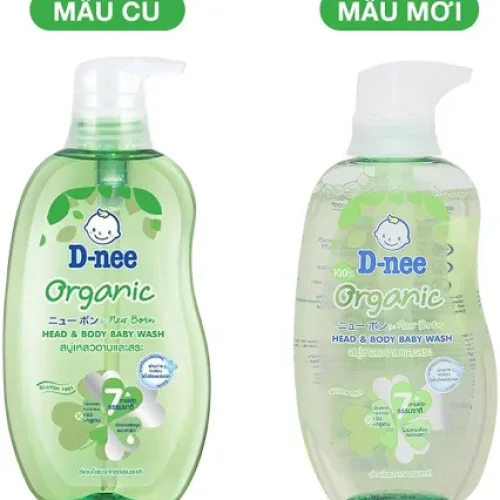 Sữa Tắm Gội Toàn Thân Cho Bé  Dnee Organic Màu Xanh Lá 380ml