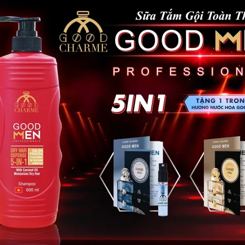Sữa Tắm Gội Toàn Thân Good Men Đỏ Good Charme 600ml