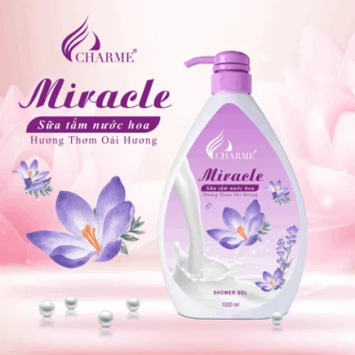 Sữa Tắm Nước Hoa Charme Miracle 1000ml Hương Lavender