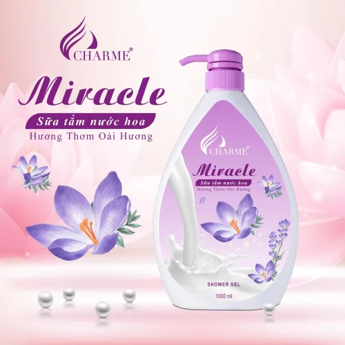 Sữa Tắm Nước Hoa Charme Miracle 1000ml Hương Lavender