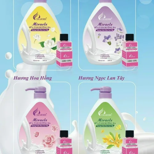 Sữa Tắm Nước Hoa Charme Miracle 1000ml Hương Hoa Nhài