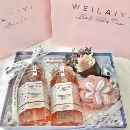 Sữa Tắm Trắng Da Cánh Hoa Hồng Weilaiya Damask 450ml Chính Hãng