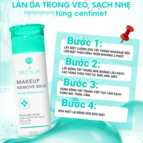 Sữa Tẩy Trang Dr Lacir Makeup Remove Milk 120ml