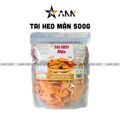 Tai Heo Mặn 500g Giòn Ngon Túi Zip