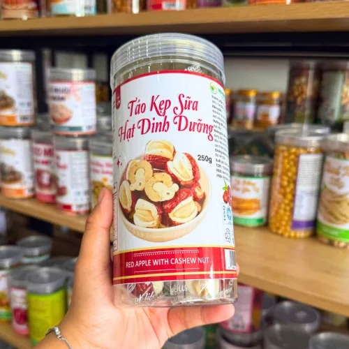 Táo Kẹp Sữa Hạt Dinh Dưỡng Thơm Ngon 250g - Hũ Pet