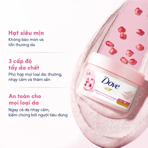 Tẩy Tế Bào Chết Body Dove Smoothie Renewal Exfoliator Hương Lựu Đỏ 298g