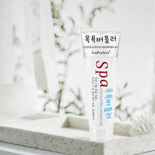 Tẩy Tế Bào Chết Body Spa Exfoliating Shower Gel GoPerfect Bản Trung Màu Trắng 300ml