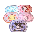 Thảm Lau Chân Hình Oval Kuromi 3D Chống Trượt 60x40cm
