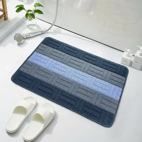 Thảm Lau Chân Nỉ Kẻ Chống Trượt Nhiều Màu 40x60cm