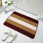 Thảm Lau Chân Nỉ Kẻ Chống Trượt Nhiều Màu 40x60cm