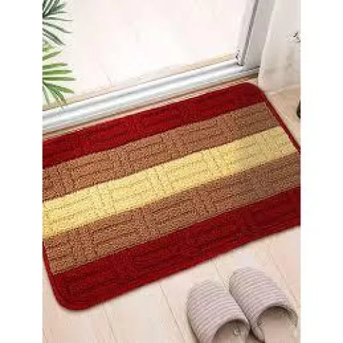 Thảm Lau Chân Nỉ Kẻ Chống Trượt Nhiều Màu 40x60cm
