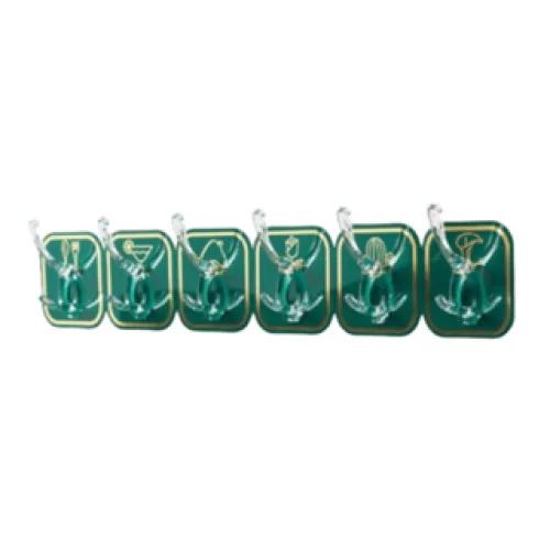 Combo 3 Thanh 6 Móc Treo Dán Tường - Móc Nhựa Treo Đồ Dán Tường Nhà Bếp Nhà Tắm Đa Năng Chịu Lực Tốt 36x6cm