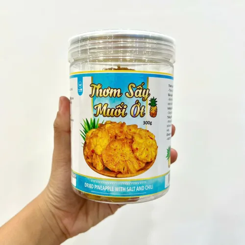 Thơm Sấy Muối Ớt Thơm Ngon 300g Hộp