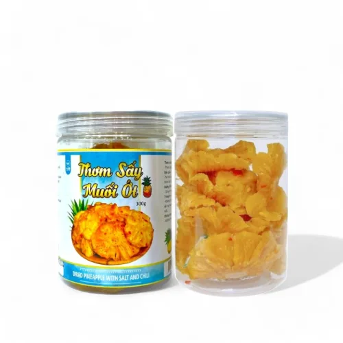 Thơm Sấy Muối Ớt Thơm Ngon 300g Hộp