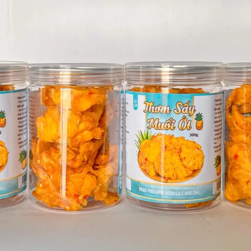 Thơm Sấy Muối Ớt Thơm Ngon 300g Hộp