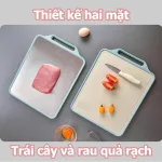Thớt Kháng Khuẩn 2 Mặt Inox 304 & Nhựa PP Chống Ẩm Mốc Không Gỉ 30.5x39.5x1.5cm
