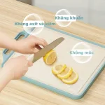 Thớt Kháng Khuẩn 2 Mặt Inox 304 & Nhựa PP Chống Ẩm Mốc Không Gỉ 30.5x39.5x1.5cm