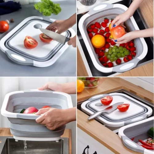 Thớt Nhựa - Chậu Gấp Gọn Tiện Lợi
