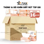 Thùng 16 Gói Khăn Ăn Top Gia - Khăn Giấy Ăn Sắc Hạ 240 tờ x 4 lớp