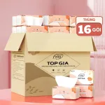 Thùng 16 Gói Khăn Ăn Top Gia - Khăn Giấy Ăn Sắc Hạ 240 tờ x 4 lớp