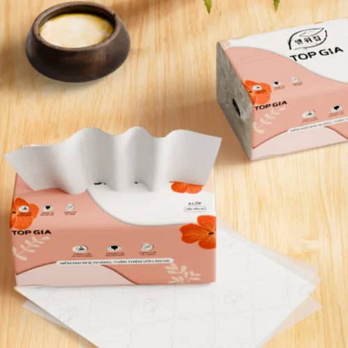 Thùng 16 Gói Khăn Ăn Top Gia - Khăn Giấy Ăn Sắc Hạ 240 tờ x 4 lớp