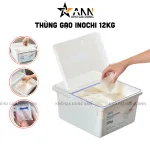 Thùng Đựng Gạo Inochi 12Kg - Thùng Đựng Gạo Chống Côn Trùng Bụi Bẩn Kèm Cốc
