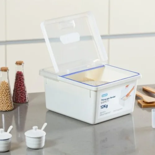 Thùng Đựng Gạo Inochi 12Kg - Thùng Đựng Gạo Chống Côn Trùng Bụi Bẩn Kèm Cốc