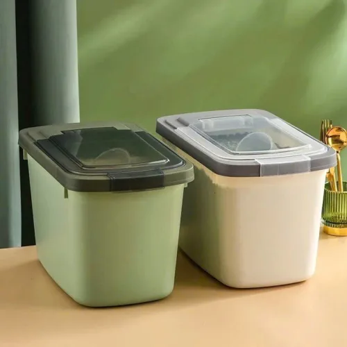 Thùng Đựng Gạo 10L - Thùng Đựng Gạo Chống Côn Trùng Bụi Bẩn Kèm Cốc 35x22x20cm