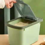 Thùng Đựng Gạo 10L - Thùng Đựng Gạo Chống Côn Trùng Bụi Bẩn Kèm Cốc 35x22x20cm