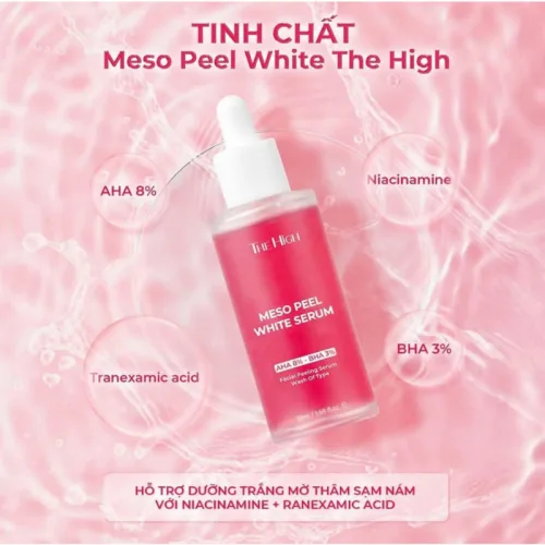 Tinh Chất Serum Meso Peel The High 50ml - Serum Hỗ Trợ Dưỡng Sáng Mờ Thâm Cải Thiện Lão Hóa Da - Serum The High Chính Hãng