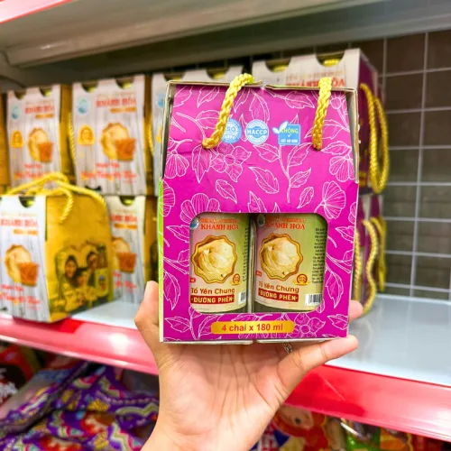 Tổ Yến Chưng Đường Phèn Suminest Khánh Hòa Lốc 4 Chai 180ml Nước Yến