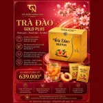 Trà Đào Gold Plus Đông Anh Hộp 15 Gói x 5g